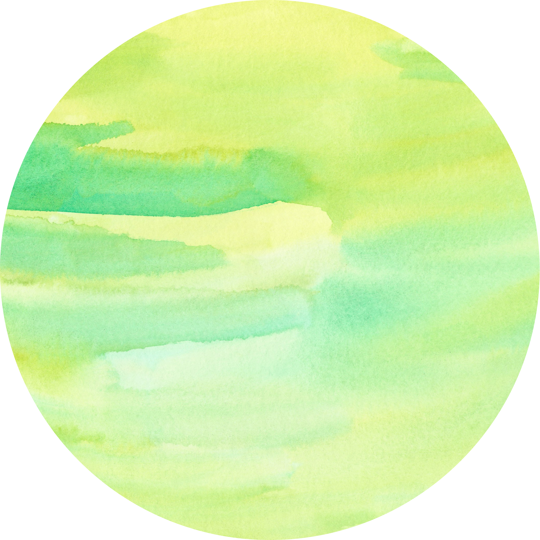 green watercolor circle texture background